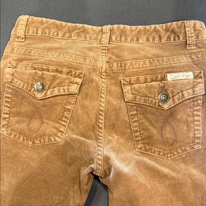 Calvin Klein Jeans ladies Brown Corduroy Pants, lean bootcut